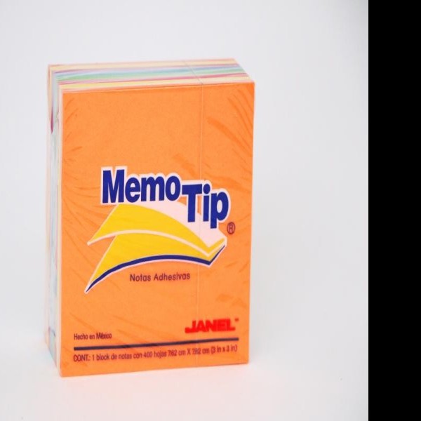 NOTAS ADH. 3X3 MEMOTIP CUBO 400 HOJAS NEON BLOCK